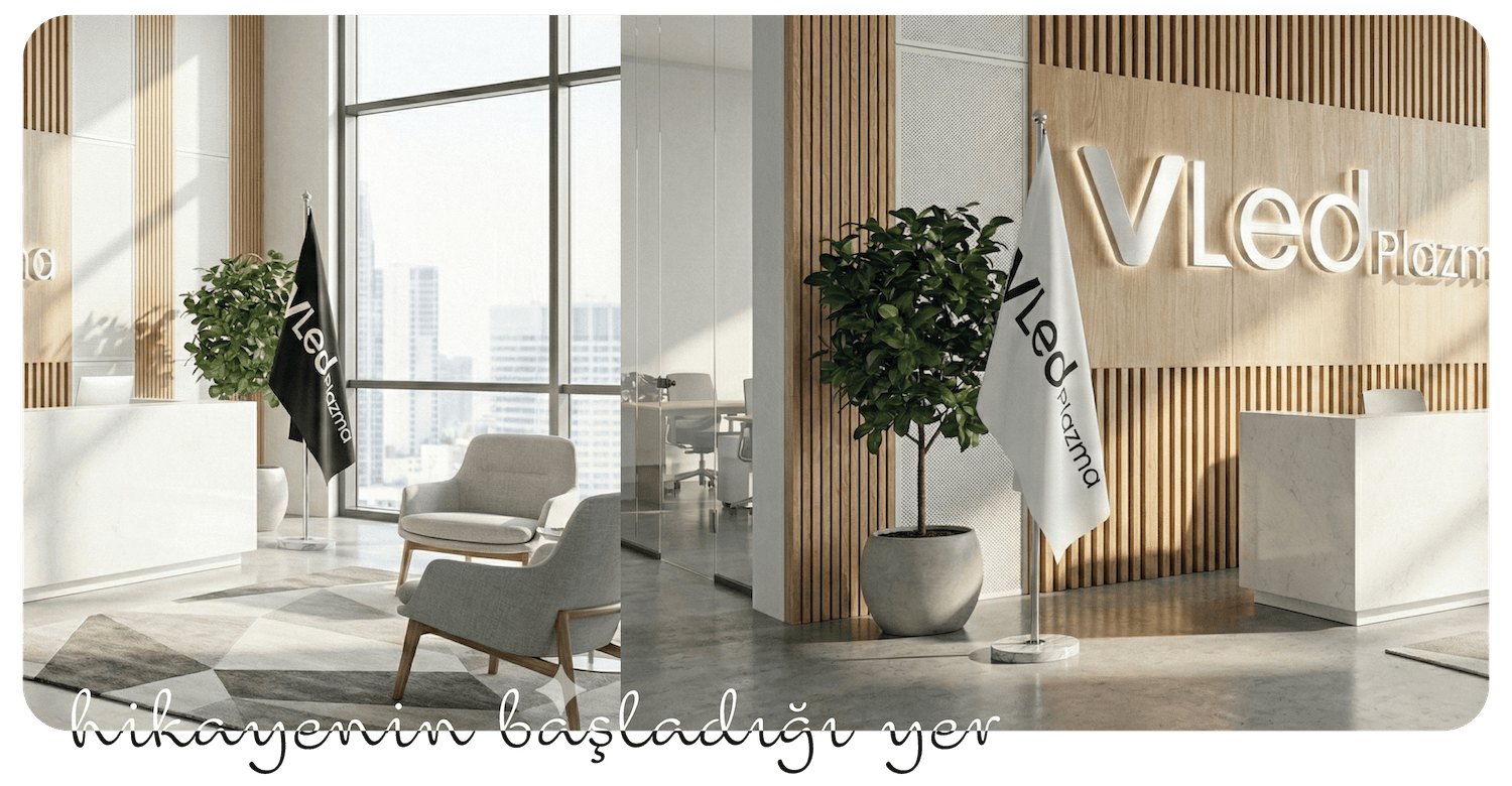 VLed Plazma Showroom - Modern ofis ve LED ekran teknolojisi